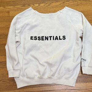 Essentials White Sweatshirt